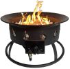 AZ Patio Round Portable Camp Fire Pit in Black