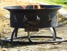 AZ Patio Round Portable Camp Fire Pit in Black