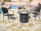 AZ Patio Heaters Faux Wood Tile Top Fire Pit