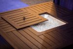 AZ Patio Heaters Outdoor Square Aluminum Fire Pit in Hammered Bronze