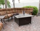 AZ Patio Heaters Outdoor Square Aluminum Fire Pit in Hammered Bronze