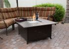 AZ Patio Heaters Outdoor Square Aluminum Fire Pit in Hammered Bronze