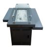 AZ Patio Heaters Two Tiered Firepit in Black Mocha with Cover