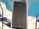 AZ Patio Heaters Commercial Glass Tube Patio Heater in Hammered Silver