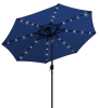AZ Patio Heaters Solar Market Umbrella with LED Lights in Blue
