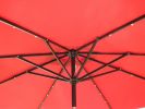 AZ Patio Heaters Solar Market Umbrella with LED Lights in Red