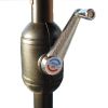AZ Patio Heaters Solar Market Umbrella with LED Lights in Red