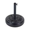 AZ Patio Heaters Solar Market Umbrella with LED Lights in Tan with Base