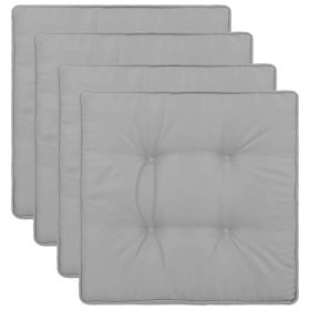 Garden Chair Cushions 4 pcs Gray 15.7"x15.7"x1.9"
