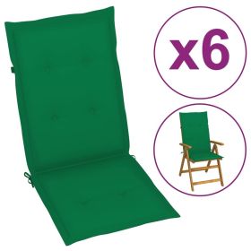 Garden Chair Cushions 6 pcs Green 47.2"x19.7"x1.2"