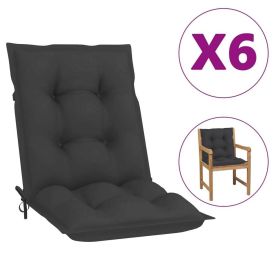 Garden Chair Cushions 6 pcs Anthracite 39.4"x19.7"x2.8"