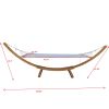 1-Person Hammock with Stand Set for Outside & Inside, Indoor Outdoor Standalone, plywood+canvas
