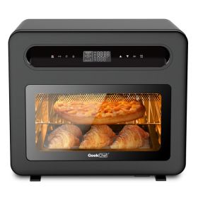 Geek Chef Steam Air Fryer Toast Oven Combo , 26 QT Steam Convection Oven Countertop , 50 Cooking Presets, with 6 Slice Toast, 12" Pizza (Color: as picture)